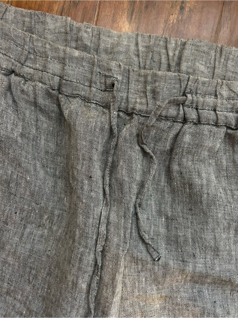 Wide Leg Linen Drawstring Pants Natural Fabric Breathable Summer Scandi - Picture 3 of 6